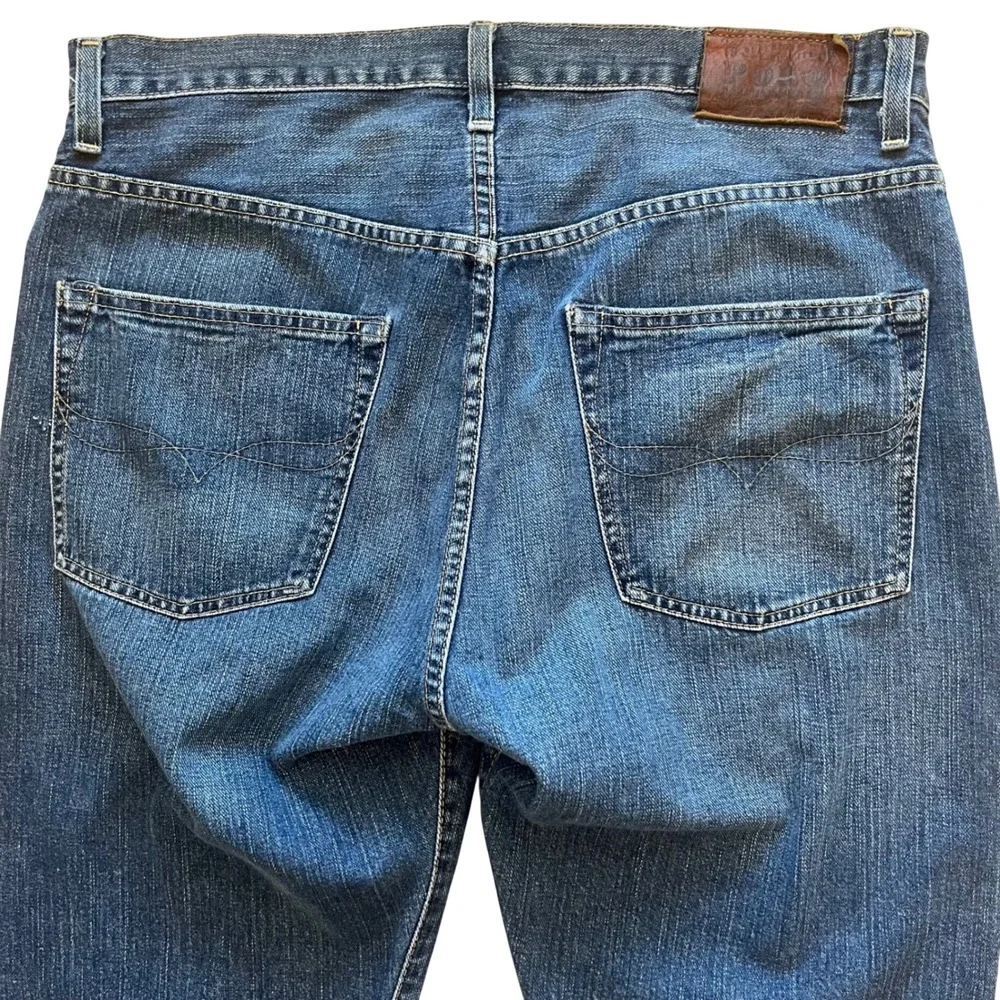 Polo Ralph Lauren Mens Straight Leg Jeans Medium Wash Blue Denim 34x30